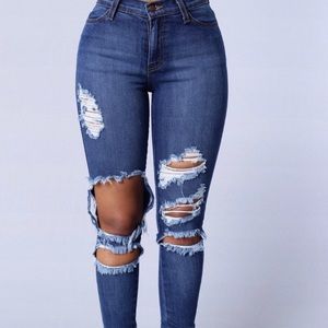 Fashion nova distressed jeans